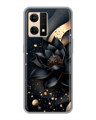 Чехол для OPPO Reno7 4G с картинкой «Черный лотос»