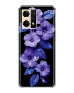 Чехол для OPPO Reno7 4G с картинкой «Фиолетовые цветы с росою» Чехол для OPPO Reno7 4G с картинкой «Фиолетовые цветы с росою»