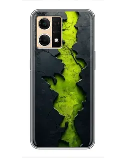 Чохол для OPPO Reno7 4G з картинкою «Салатовий розлом скелі» Чохол для OPPO Reno7 4G з картинкою «Салатовий розлом скелі»