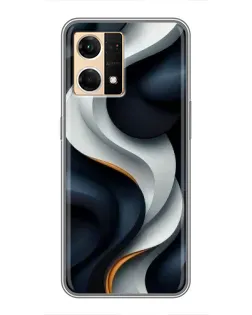 Чохол для OPPO Reno7 4G з картинкою «Об'ємні чорно-білі стрічки» Чохол для OPPO Reno7 4G з картинкою «Об'ємні чорно-білі стрічки»