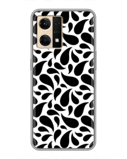 Чехол для OPPO Reno7 4G с картинкой «Контрастные черные капли»