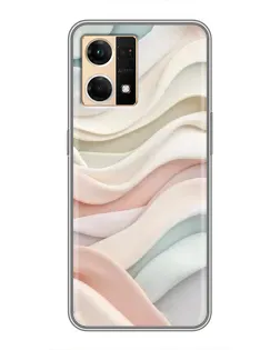 Чехол для OPPO Reno7 4G с картинкой «Пастельные нежные волны»