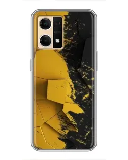 Чехол для OPPO Reno7 4G с картинкой «Золотые осколки геометрии»