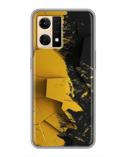 Чехол для OPPO Reno7 4G с картинкой «Золотые осколки геометрии»