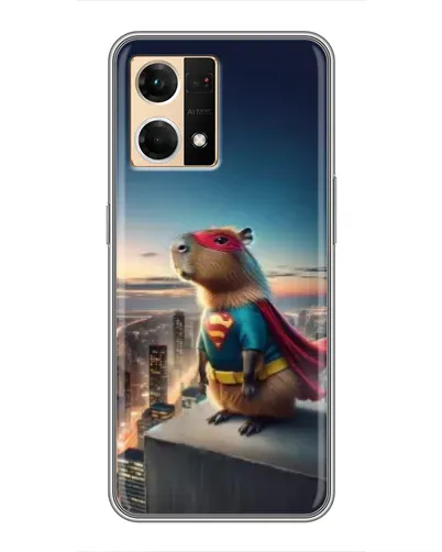 Чехол для OPPO Reno7 4G с картинкой «Капи-мен супергерой»