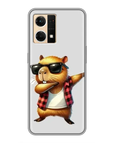 Чехол для OPPO Reno7 4G с картинкой «Капибара рэпер даб»