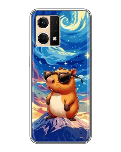 Чехол для OPPO Reno7 4G с картинкой «Капибара Ван Гога»