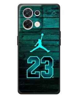 Чехол для OPPO Reno 8 5G с картинкой «Jordan Cyan 23»
