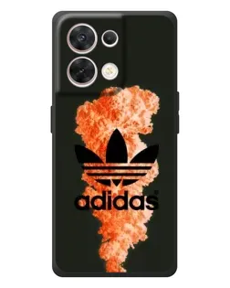 Чехол для OPPO Reno 8 5G с картинкой «Оранжевый дым Adidas»