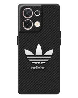 Чехол для OPPO Reno 8 5G с картинкой «Adidas Карбоновая текстура»