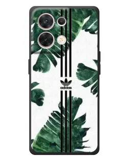 Чехол для OPPO Reno 8 5G с картинкой «Пальмовые листья адидас»