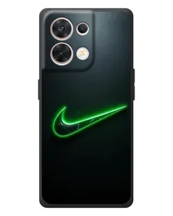Чехол для OPPO Reno 8 5G с картинкой «Неоновый контур Nike»