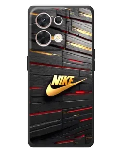 Чехол для OPPO Reno 8 5G с картинкой «Золотой Nike на металле» Чехол для OPPO Reno 8 5G с картинкой «Золотой Nike на металле»