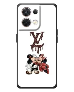 Чехол для OPPO Reno 8 5G с картинкой «LV и Микки Маус»
