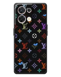 Чехол для OPPO Reno 8 5G с картинкой «Цветная монограмма LV»