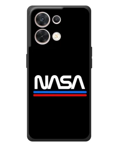 Чехол для OPPO Reno 8 5G с картинкой «NASA — классика Red Blue» Чехол для OPPO Reno 8 5G с картинкой «NASA — классика Red Blue»