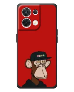 Чехол для OPPO Reno 8 5G с картинкой «Bored Ape — красный фон» Чехол для OPPO Reno 8 5G с картинкой «Bored Ape — красный фон»
