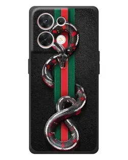 Чехол для OPPO Reno 8 5G с картинкой «Gucci — змея на полосе» Чехол для OPPO Reno 8 5G с картинкой «Gucci — змея на полосе»