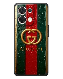 Чехол для OPPO Reno 8 5G с картинкой «Gucci — фирменная полоса и золото» Чехол для OPPO Reno 8 5G с картинкой «Gucci — фирменная полоса и золото»
