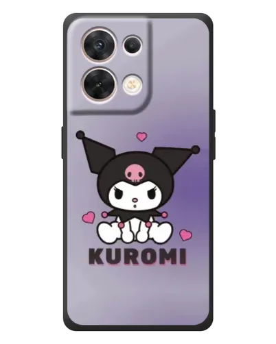 Чехол для OPPO Reno 8 5G с картинкой «Kuromi — фиолетовый арт»