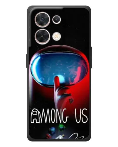 Чехол для OPPO Reno 8 5G с картинкой «Красный импостер — макро» Чехол для OPPO Reno 8 5G с картинкой «Красный импостер — макро»