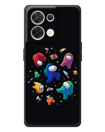 Чехол для OPPO Reno 8 5G с картинкой «Among Us космос» Чехол для OPPO Reno 8 5G с картинкой «Among Us космос»