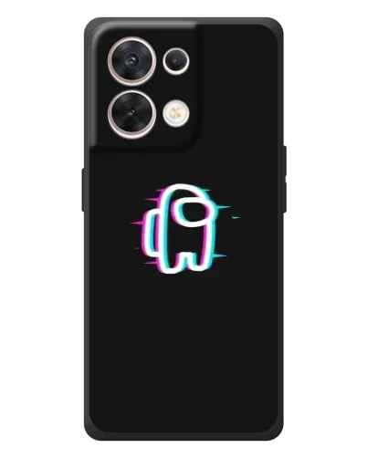 Чехол для OPPO Reno 8 5G с картинкой «Among Us неон» Чехол для OPPO Reno 8 5G с картинкой «Among Us неон»