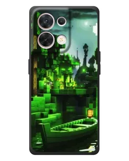 Чехол для OPPO Reno 8 5G с картинкой «Minecraft лесной пейзаж»