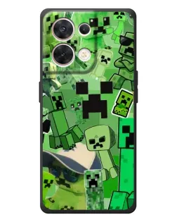 Чехол для OPPO Reno 8 5G с картинкой «Криперы Minecraft»
