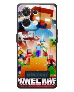 Чехол для OPPO Reno 8 5G с картинкой «Minecraft герои игры»