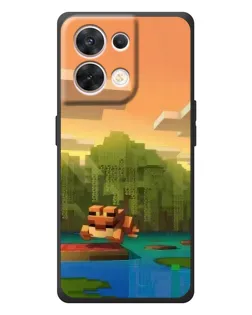 Чехол для OPPO Reno 8 5G с картинкой «Майнкрафт закат солнца» Чехол для OPPO Reno 8 5G с картинкой «Майнкрафт закат солнца»