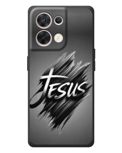 Чехол для OPPO Reno 8 5G с картинкой «Надпись Jesus Graffiti»