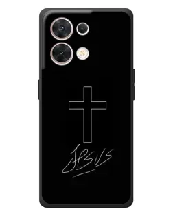 Чехол для OPPO Reno 8 5G с картинкой «Графический крест Jesus»