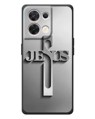 Чехол для OPPO Reno 8 5G с картинкой «Металлический крест Jesus» Чехол для OPPO Reno 8 5G с картинкой «Металлический крест Jesus»