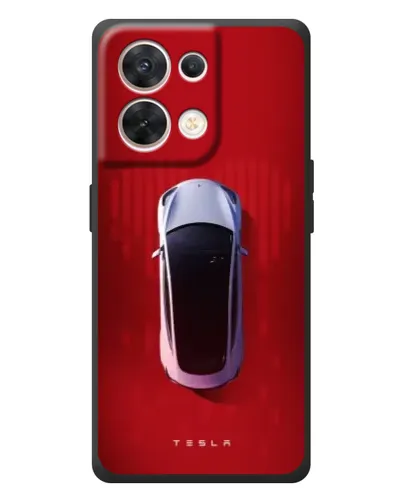 Чехол для OPPO Reno 8 5G с картинкой «Tesla Top View»
