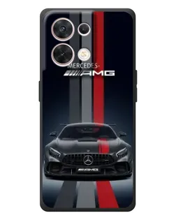 Чехол для OPPO Reno 8 5G с картинкой «Mercedes — белый карбон»