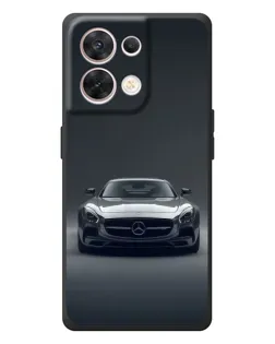 Чехол для OPPO Reno 8 5G с картинкой «Mercedes на черном»