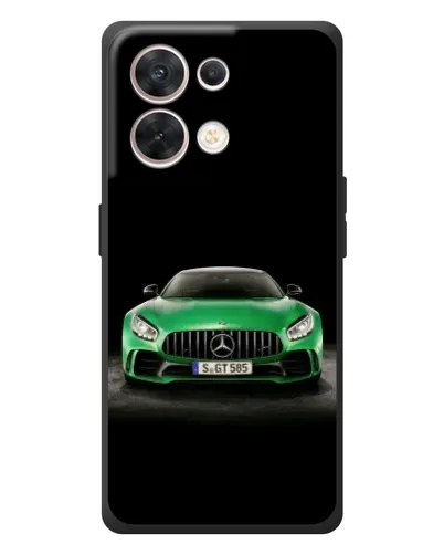 Чехол для OPPO Reno 8 5G с картинкой «Mercedes — неоновый лого» Чехол для OPPO Reno 8 5G с картинкой «Mercedes — неоновый лого»