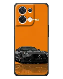 Чехол для OPPO Reno 8 5G с картинкой «Оранжевый Mercedes AMG»