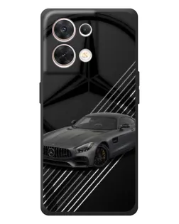Чехол для OPPO Reno 8 5G с картинкой «Mercedes AMG — графика»