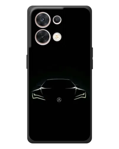 Чехол для OPPO Reno 8 5G с картинкой «Mercedes — силуэт авто» Чехол для OPPO Reno 8 5G с картинкой «Mercedes — силуэт авто»