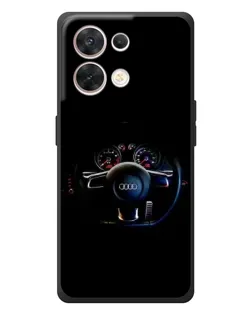 Чехол для OPPO Reno 8 5G с картинкой «Салон Audi — руль»
