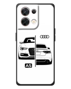 Чехол для OPPO Reno 8 5G с картинкой «Audi — контрастный дизайн»