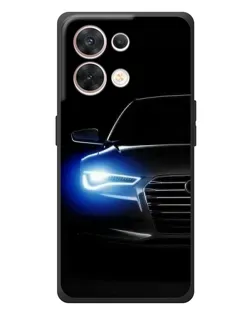 Чехол для OPPO Reno 8 5G с картинкой «Неоновый взгляд Audi»