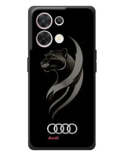 Чехол для OPPO Reno 8 5G с картинкой «Графика — пантера и Audi»