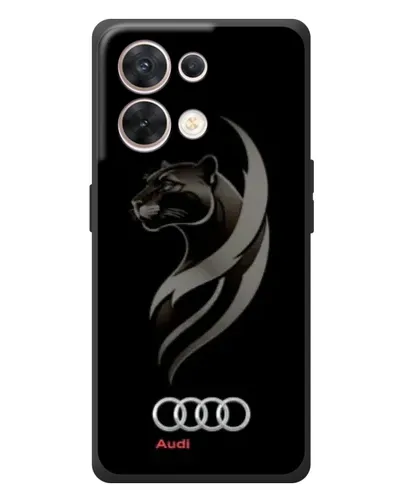 Чехол для OPPO Reno 8 5G с картинкой «Графика — пантера и Audi» Чехол для OPPO Reno 8 5G с картинкой «Графика — пантера и Audi»