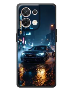 Чехол для OPPO Reno 8 5G с картинкой «Ночной город и Audi»