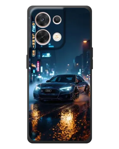 Чехол для OPPO Reno 8 5G с картинкой «Ночной город и Audi» Чехол для OPPO Reno 8 5G с картинкой «Ночной город и Audi»