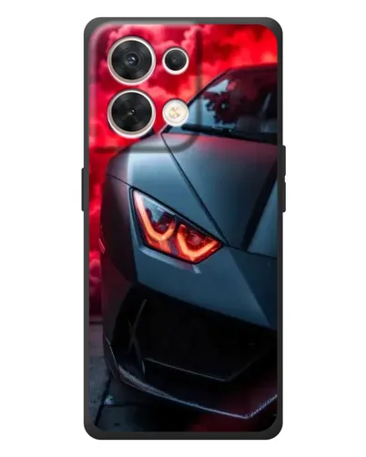 Чехол для OPPO Reno 8 5G с картинкой «Lamborghini красное сияние»