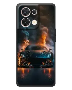 Чехол для OPPO Reno 8 5G с картинкой «Lamborghini дымная эстетика»